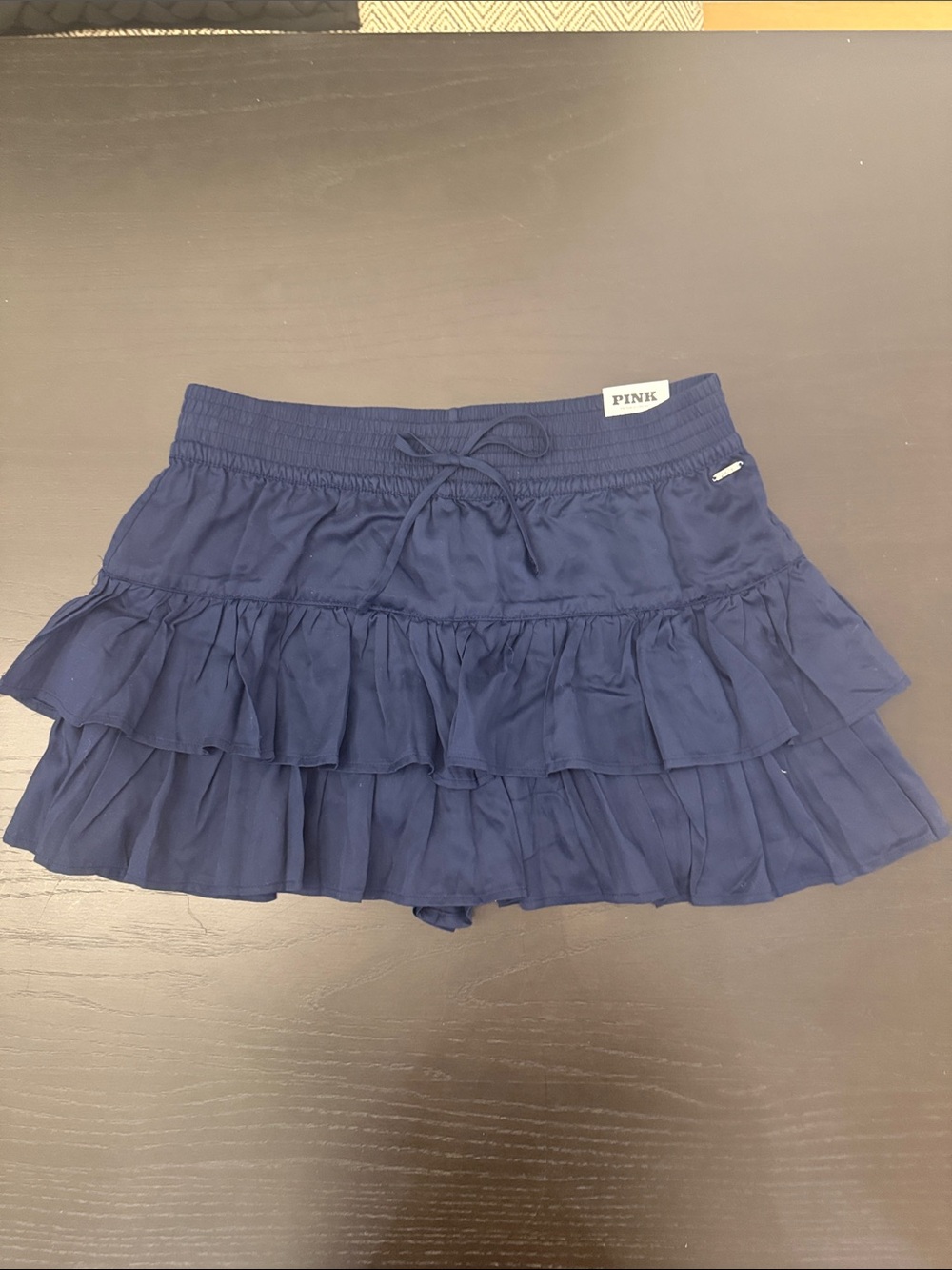 NEW PINK Victoria's Secret Navy Ruffle Tiered Girls Skort